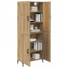 Highboard 2 pcs Dąb rzemieślniczy Materiał drewnopochodny
