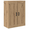 Highboard 2 pcs Dąb rzemieślniczy Materiał drewnopochodny