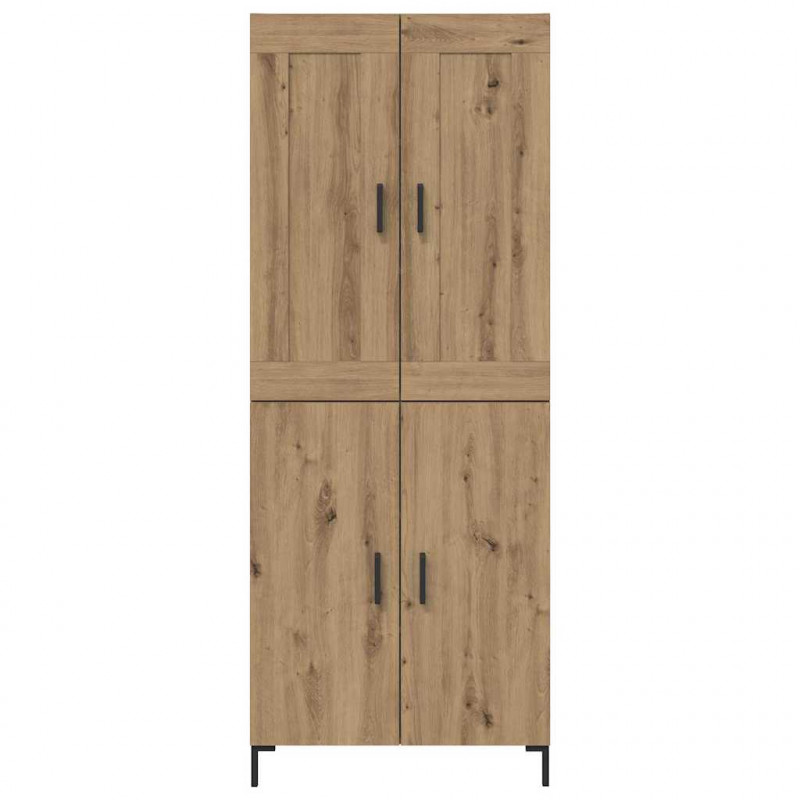 Highboard 2 pcs Dąb rzemieślniczy Materiał drewnopochodny