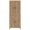 Highboard 2 pcs Dąb rzemieślniczy Materiał drewnopochodny