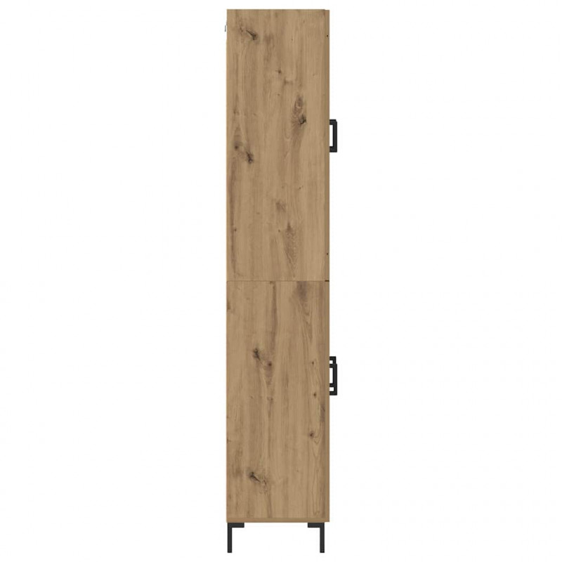 Highboard 2 pcs Dąb rzemieślniczy Materiał drewnopochodny