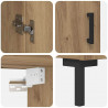 Highboard 2 pcs Dąb rzemieślniczy Materiał drewnopochodny