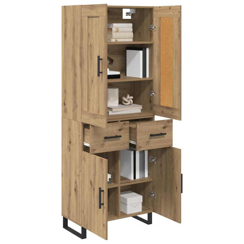 Highboard z szufladą Dąb rzemieślniczy 69,5 x 34 x 180 cm