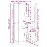 Highboard z szufladą Dąb rzemieślniczy 69,5 x 34 x 180 cm