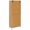 Highboard 2 pcs Dąb rzemieślniczy Drewno inżynieryjne i szkło