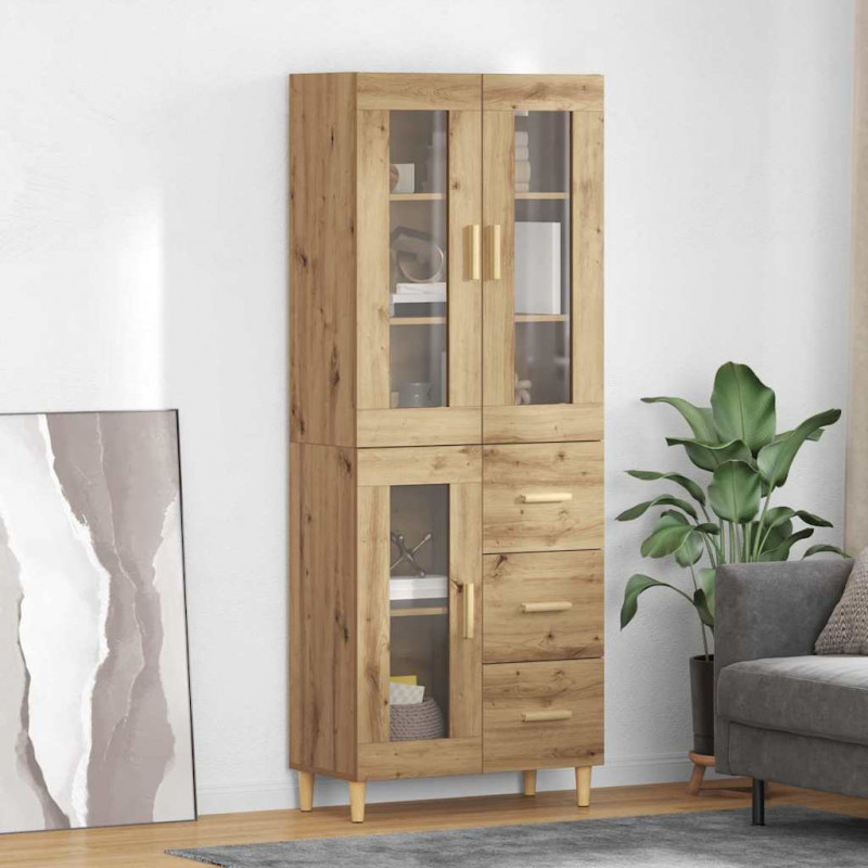 Highboard z szufladą Dąb rzemieślniczy 69,5 x 34 x 180 cm