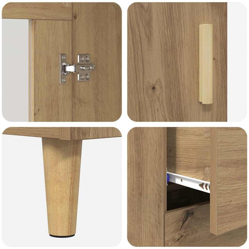 Highboard z szufladą Dąb rzemieślniczy 69,5 x 34 x 180 cm