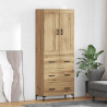 Highboard 2 pcs Dąb rzemieślniczy Materiał drewnopochodny