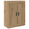 Highboard 2 pcs Dąb rzemieślniczy Materiał drewnopochodny