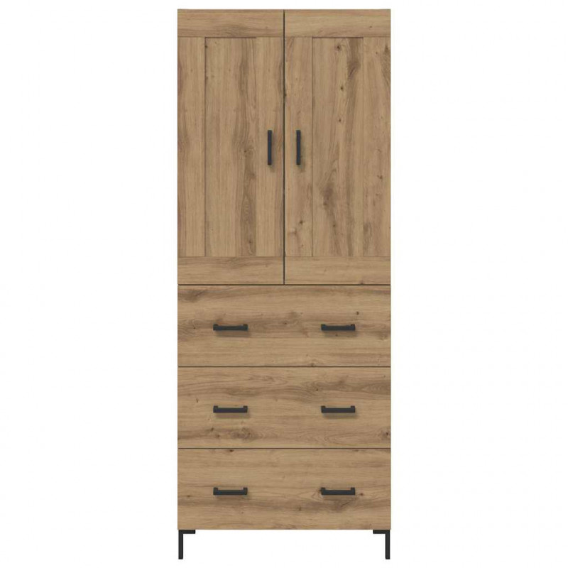 Highboard 2 pcs Dąb rzemieślniczy Materiał drewnopochodny