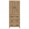 Highboard 2 pcs Dąb rzemieślniczy Materiał drewnopochodny