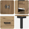 Highboard 2 pcs Dąb rzemieślniczy Materiał drewnopochodny
