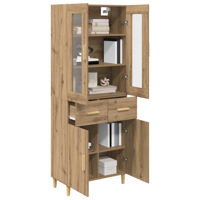 Highboard z szufladą Dąb rzemieślniczy 69,5 x 34 x 180 cm