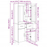 Highboard z szufladą Dąb rzemieślniczy 69,5 x 34 x 180 cm