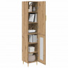 Highboard 2 pcs Dąb rzemieślniczy Materiał drewnopochodny