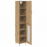 Highboard 2 pcs Dąb rzemieślniczy Materiał drewnopochodny