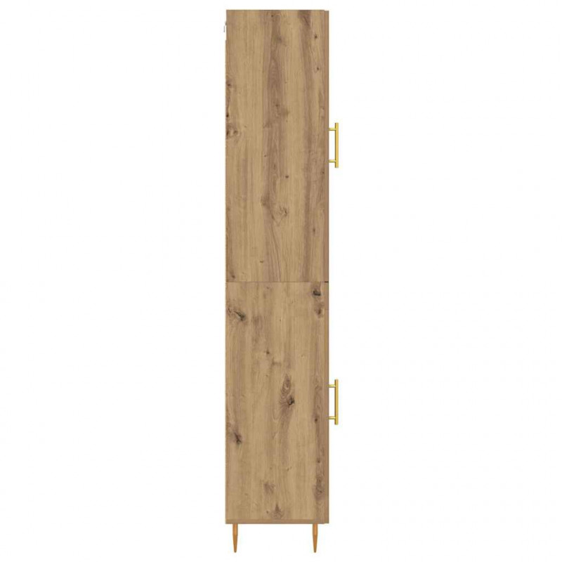 Highboard 2 pcs Dąb rzemieślniczy Materiał drewnopochodny