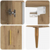 Highboard 2 pcs Dąb rzemieślniczy Materiał drewnopochodny
