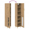 Highboard 2 pcs Dąb rzemieślniczy Materiał drewnopochodny