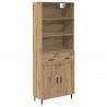 Highboard z szufladą Dąb rzemieślniczy 69,5 x 34 x 180 cm