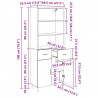 Highboard z szufladą Dąb rzemieślniczy 69,5 x 34 x 180 cm
