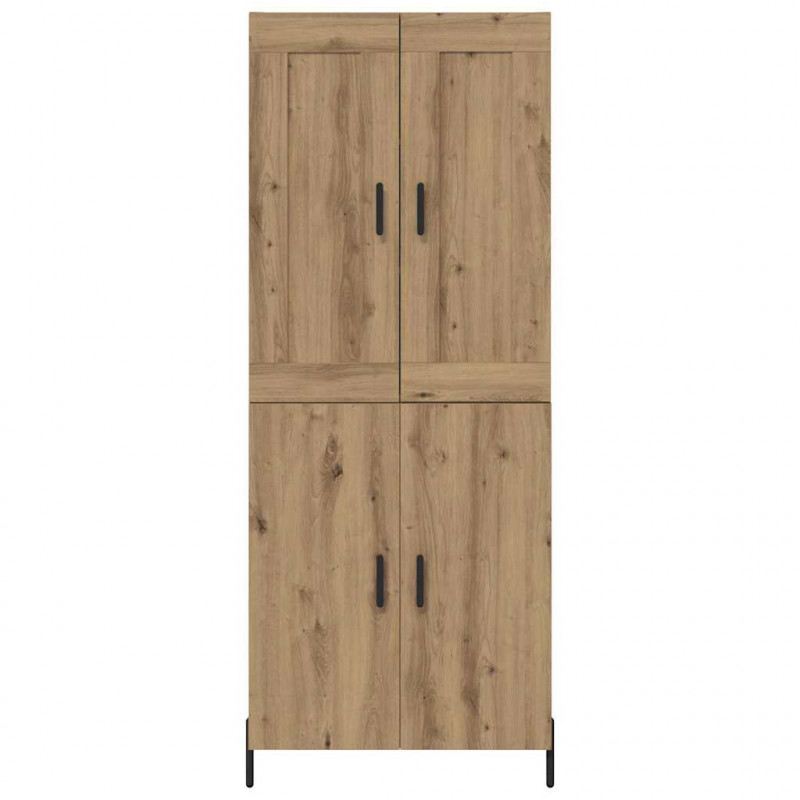 Highboard 2 pcs Dąb rzemieślniczy Materiał drewnopochodny