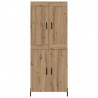 Highboard 2 pcs Dąb rzemieślniczy Materiał drewnopochodny