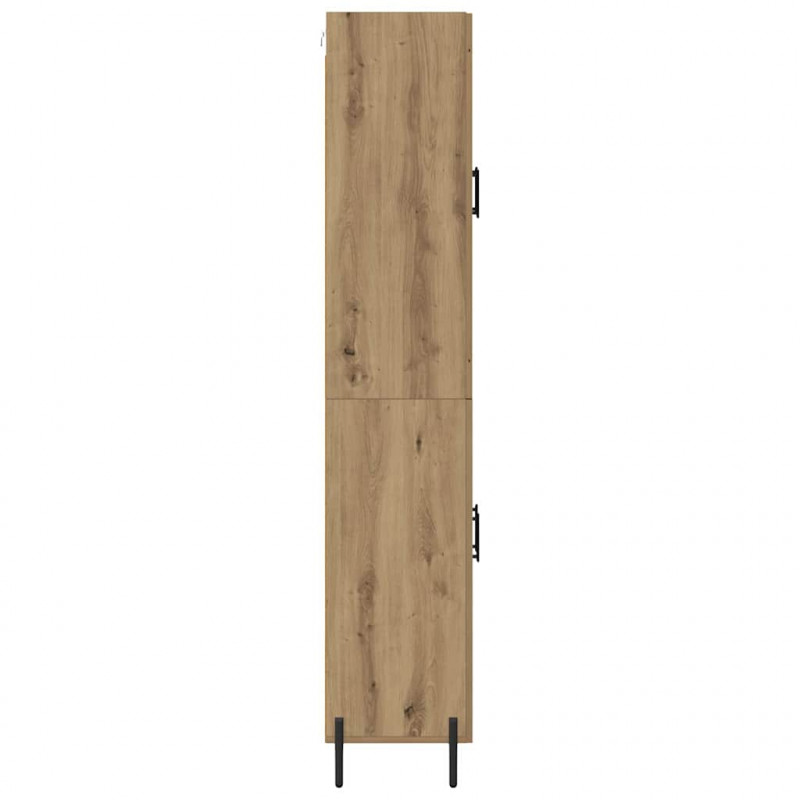 Highboard 2 pcs Dąb rzemieślniczy Materiał drewnopochodny