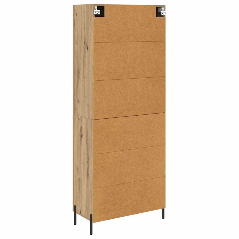 Highboard 2 pcs Dąb rzemieślniczy Materiał drewnopochodny