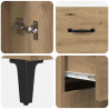 Highboard z szufladą Dąb rzemieślniczy 69,5 x 34 x 180 cm