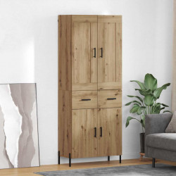 Highboard 2 pcs Dąb rzemieślniczy Materiał drewnopochodny