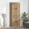 Highboard 2 pcs Dąb rzemieślniczy Materiał drewnopochodny