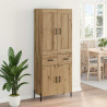 Highboard 2 pcs Dąb rzemieślniczy Materiał drewnopochodny