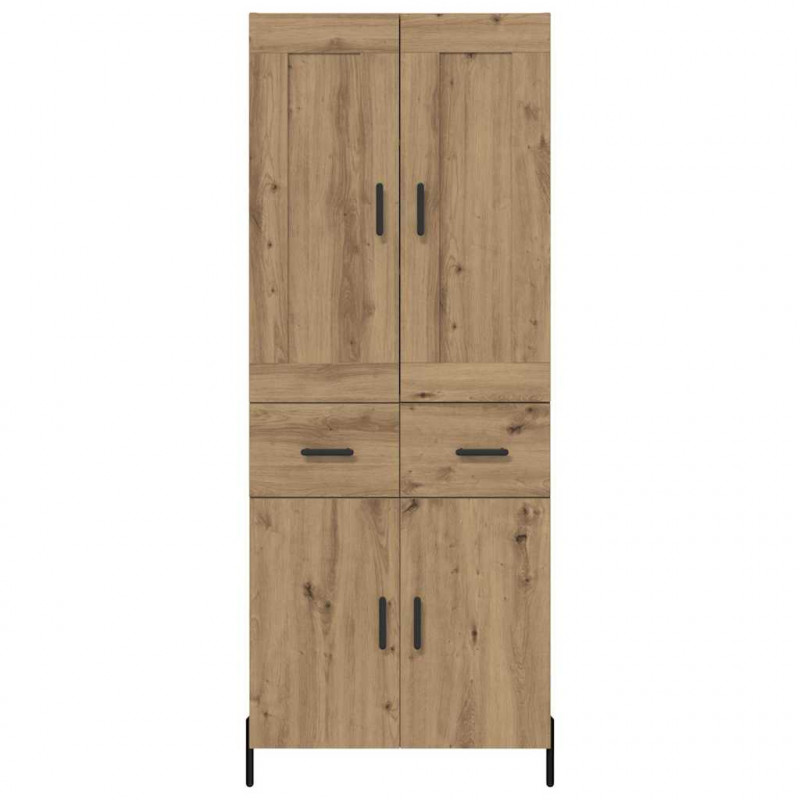 Highboard 2 pcs Dąb rzemieślniczy Materiał drewnopochodny