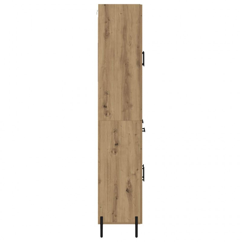 Highboard 2 pcs Dąb rzemieślniczy Materiał drewnopochodny