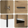 Highboard 2 pcs Dąb rzemieślniczy Materiał drewnopochodny