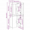 Highboard Dąb rzemieślniczy 69,5 x 34 x 180 cm
