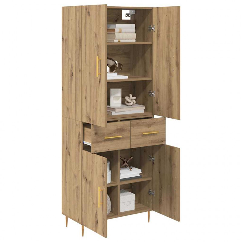 Highboard z szufladą Dąb rzemieślniczy 69,5 x 34 x 180 cm