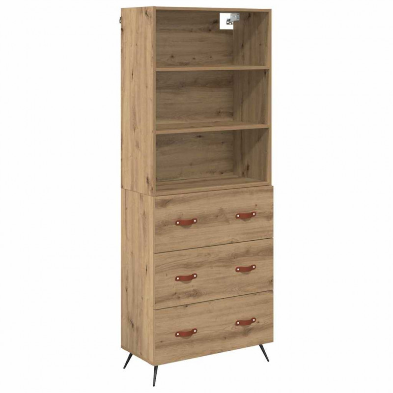Highboard z szufladą Dąb rzemieślniczy 69,5 x 34 x 180 cm