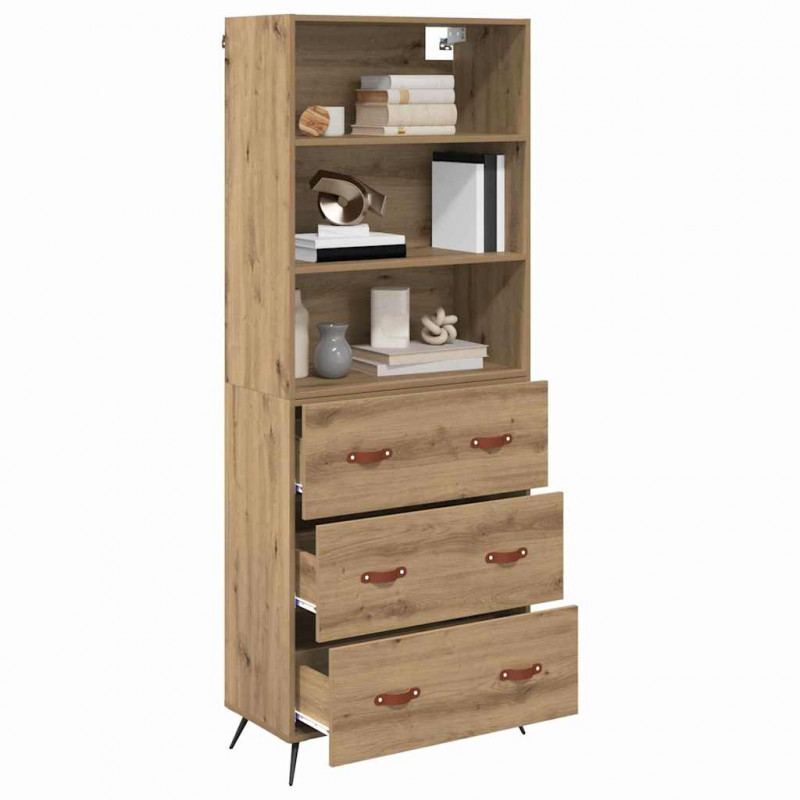 Highboard z szufladą Dąb rzemieślniczy 69,5 x 34 x 180 cm