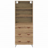 Highboard z szufladą Dąb rzemieślniczy 69,5 x 34 x 180 cm