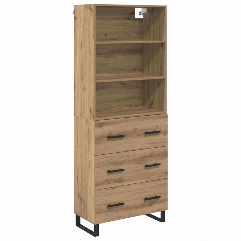 Highboard z szufladą Dąb rzemieślniczy 69,5 x 34 x 180 cm