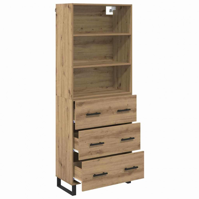 Highboard z szufladą Dąb rzemieślniczy 69,5 x 34 x 180 cm