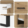 Highboard z szufladą Dąb rzemieślniczy 69,5 x 34 x 180 cm