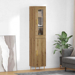 Highboard 2 pcs Dąb rzemieślniczy Materiał drewnopochodny