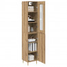 Highboard 2 pcs Dąb rzemieślniczy Materiał drewnopochodny