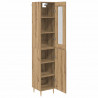 Highboard 2 pcs Dąb rzemieślniczy Materiał drewnopochodny