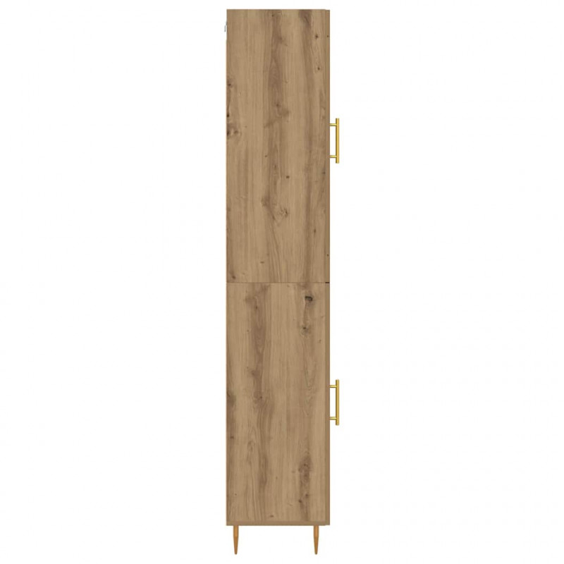 Highboard 2 pcs Dąb rzemieślniczy Materiał drewnopochodny