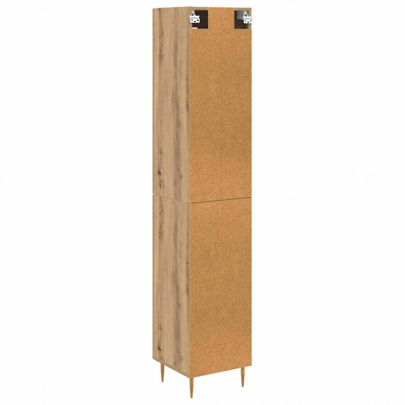 Highboard 2 pcs Dąb rzemieślniczy Materiał drewnopochodny