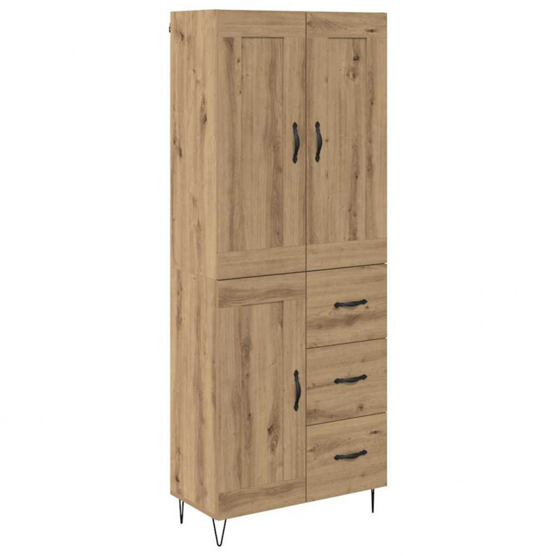 Highboard z szufladą Dąb rzemieślniczy 69,5 x 34 x 180 cm